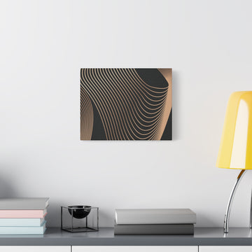 Abstract Gold Wave Canvas Art — Matte Stretched Wall Decor