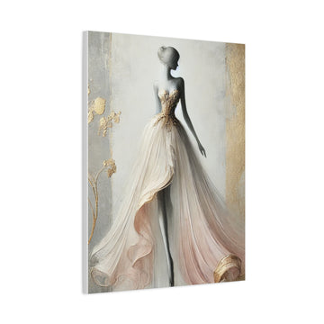 Ethereal Ballet Dress Canvas Art — Elegant Fashion Wall Decor