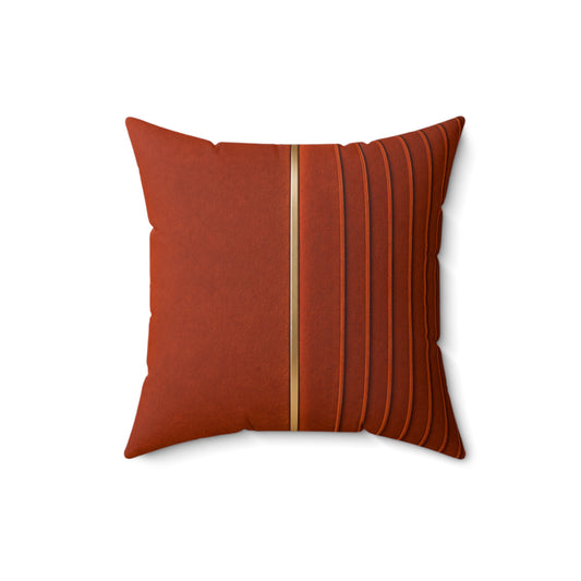 Rust Minimalist Decorative Pillow with Gold Stripe — Modern Throw Pillow, Luxury Modern Throw Pillows | Designer Cushion Covers for Elegant Home Decor  Elevate your space with these luxury modern...