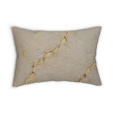 Gold Veined Marble Lumbar Pillow