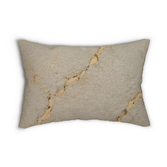 Gold Veined Marble Lumbar Pillow