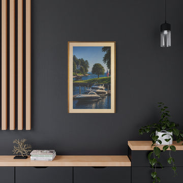 Lakefront Harbor Matte Canvas Print — Stretched Wall Art (1.25")