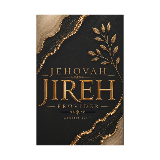 Jehovah Jireh Canvas Wall Art — 'Provider' Inspirational Scripture Decor (Genesis 22:14)