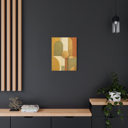 Abstract Geometric Canvas Art - Mid-Century Modern Wall Decor