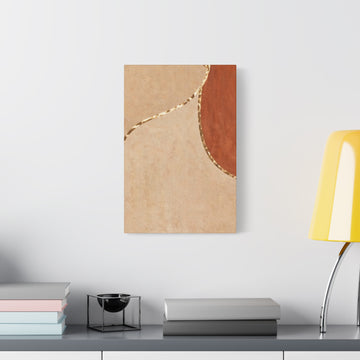 Abstract Terracotta Curves Matte Canvas Wall Art
