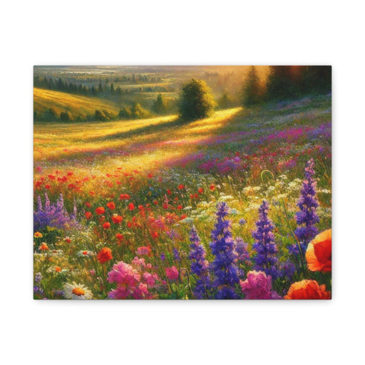 Wildflower Meadow Canvas Wall Art — Matte Stretched 1.25"