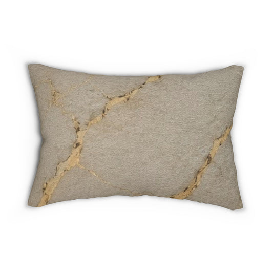 Gold Veined Marble Lumbar Pillow