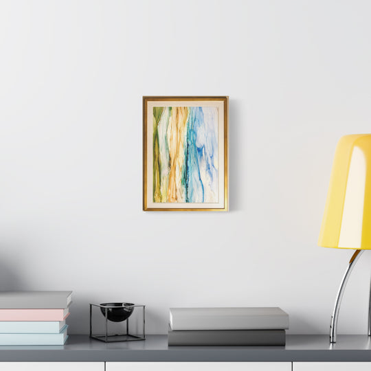 Abstract Coastal Watercolor Canvas Print – Matte Stretched Wall Art