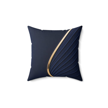 Navy Gold Abstract Decorative Pillow