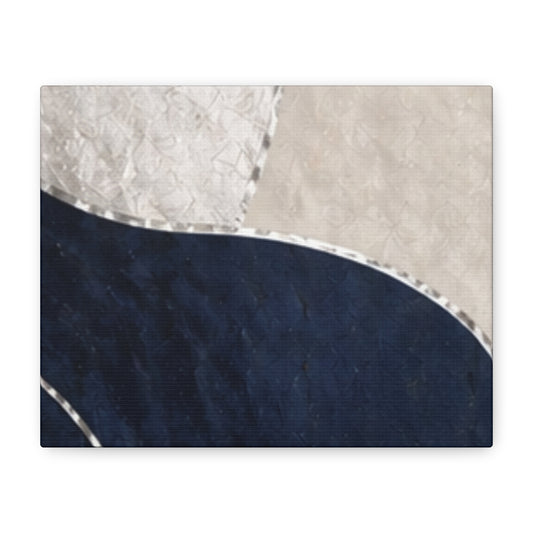 Abstract Wall Art Canvas, Modern Neutral Gold Artwork, Elegant Living Room Decor, High End Boho Wall Art Print. Abstract Coastal Wave Canvas - Matte Stretched Wall Art