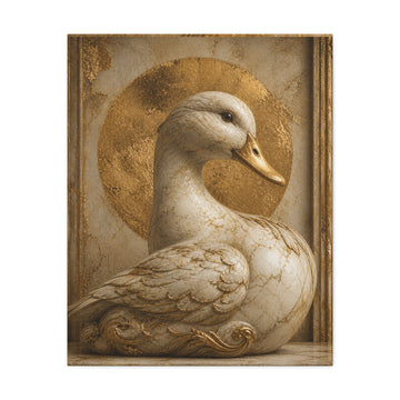Canvas Art Print — Vintage Golden Duck Portrait