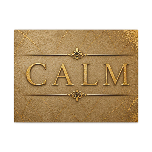 Calm Gold Wall Art Canvas