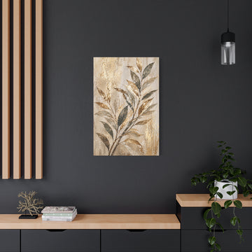Botanical Gold Leaf Canvas Print — Stretched Matte Wall Art