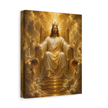 Jesus Christ on the Throne Matte Canvas Wall Art – Religious Christian Decor