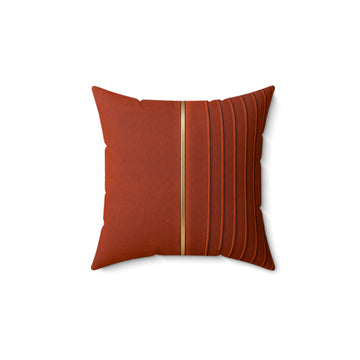 Rust Minimalist Decorative Pillow with Gold Stripe — Modern Throw Pillow, Luxury Modern Throw Pillows | Designer Cushion Covers for Elegant Home Decor  Elevate your space with these luxury modern...