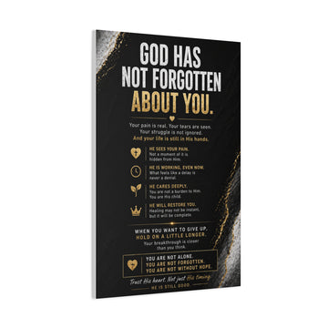 God Has Not Forgotten About You – Inspirational Wall Canvas