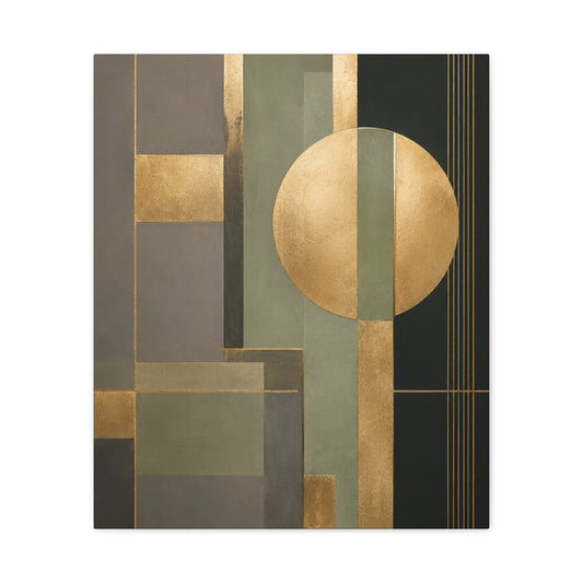 Geometric Gold Art Canvas
