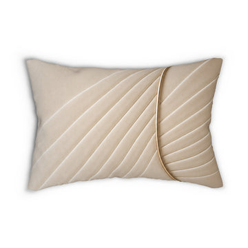 Lumbar Pillow — Neutral Quilted Wave Decorative Pillow, Luxury Modern Throw Pillows | Designer Cushion Covers for Elegant Home Decor  Elevate your space with these luxury modern throw pillows designed...