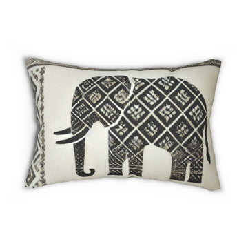 Bohemian Elephant Lumbar Pillow