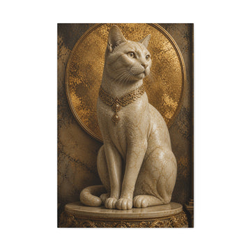Regal Egyptian Cat Canvas