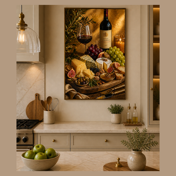 Wine & Cheese Charcuterie Canvas Print
