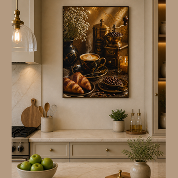 Rustic Coffee & Pastry Matte Canvas Wall Art