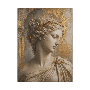 Classical Goddess Portrait Canvas Print — Matte Stretched Wall Art