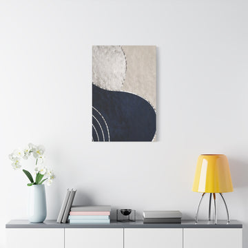 Abstract Wall Art Canvas, Modern Neutral Gold Artwork, Elegant Living Room Decor, High End Boho Wall Art Print. Abstract Coastal Wave Canvas - Matte Stretched Wall Art