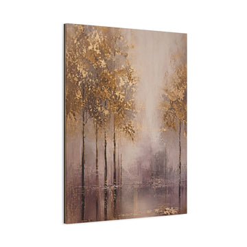 Gold Forest Mist Matte Canvas Wall Art – Stretched 1.25"
