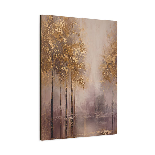 Gold Forest Mist Matte Canvas Wall Art – Stretched 1.25"