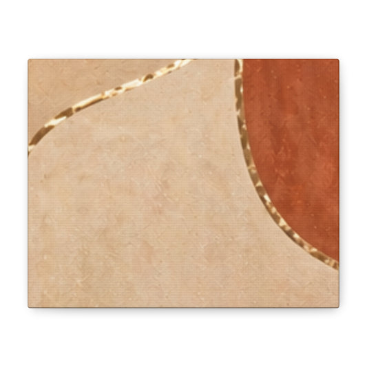 Abstract Terracotta Curves Matte Canvas Wall Art