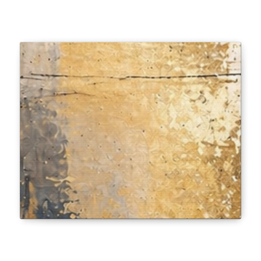 Abstract Gold Texture Canvas Print – Matte Stretched Wall Art