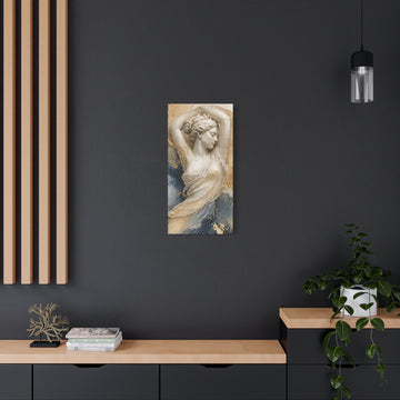 Classical Sculpture Wall Art Canvas – Elegant Female Relief Stretched Print