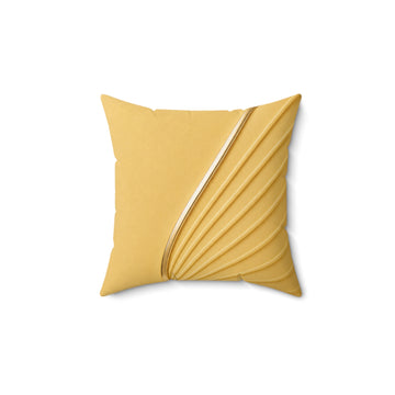 Yellow Abstract Feather Wing Decorative Pillow