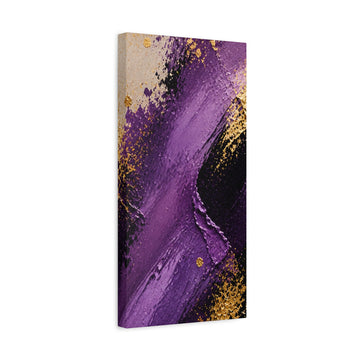 Abstract Purple & Gold Canvas Print — Stretched Matte Wall Art