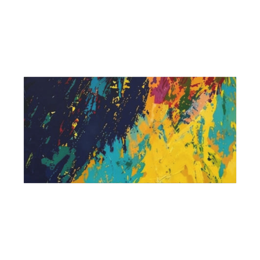 Abstract Color Splash Matte Canvas Print — Vibrant Modern Wall Art