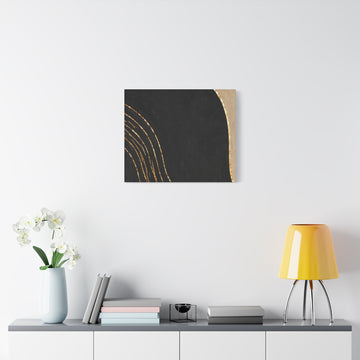 Black & Gold Abstract Canvas Wall Art.LuxurLuxury Abstract Wall Art Canvas, Modern Neutral Gold Artwork, Elegant Living Room Decor, High End Boho Wall Art Print — Matte Stretched 1.25"