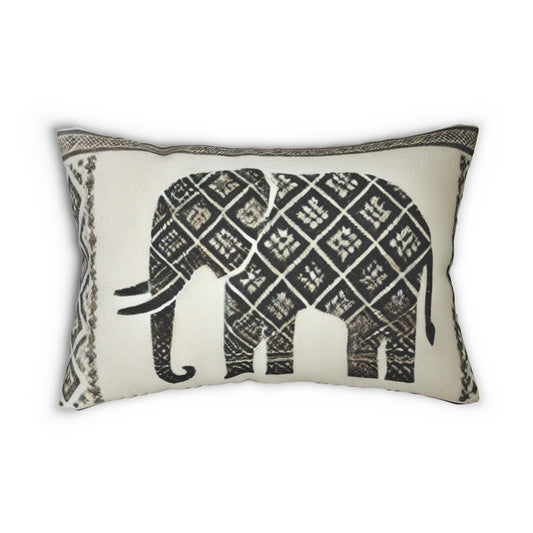 Bohemian Elephant Lumbar Pillow