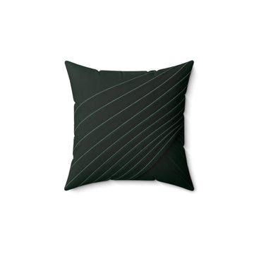 Modern Dark Green Diagonal Stripe Decorative Pillow