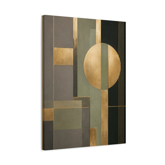 Geometric Gold Art Canvas