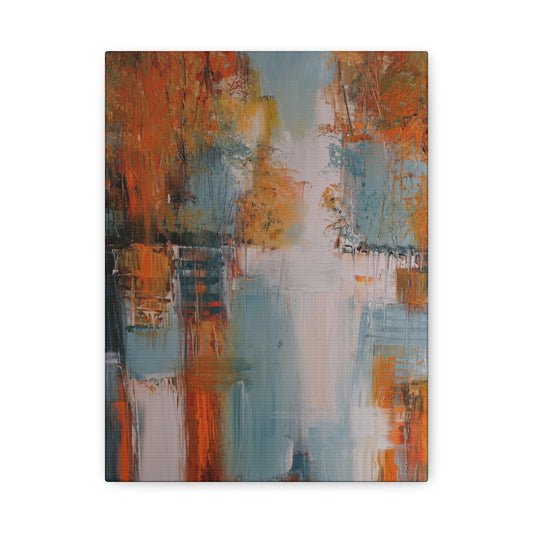 Abstract Autumn Landscape Matte Canvas Print