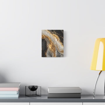 Gold Marble Abstract Matte Canvas Wall Art — Stretched 1.25"