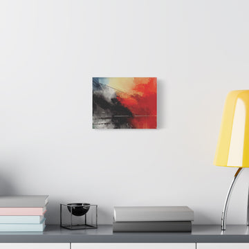 Abstract Red & Black Matte Canvas Print — Modern Wall Art Stretched 1.25"