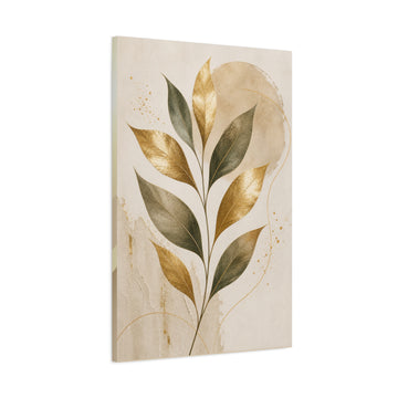 Botanical Gold Leaf Canvas Art — Stretched Matte Wall Print