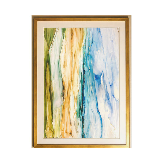 Abstract Coastal Watercolor Canvas Print – Matte Stretched Wall Art