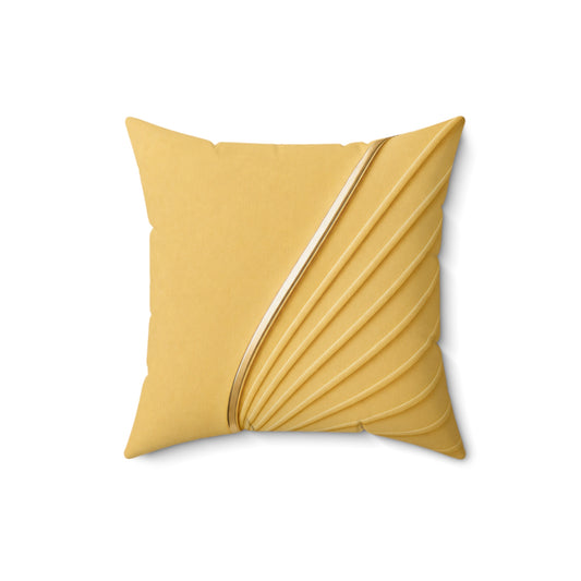 Yellow Abstract Feather Wing Decorative Pillow