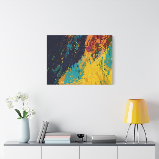 Abstract Color Splash Matte Canvas Print — Vibrant Modern Wall Art